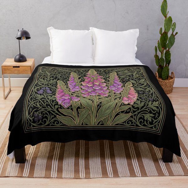 Item preview, Digitalis Purpurea Foxglove Art Nouveau: Poison Garden Botanical Print designed and sold by FreiherrPK.