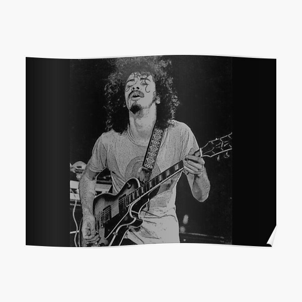 Carlos Santana Early BW POSTER