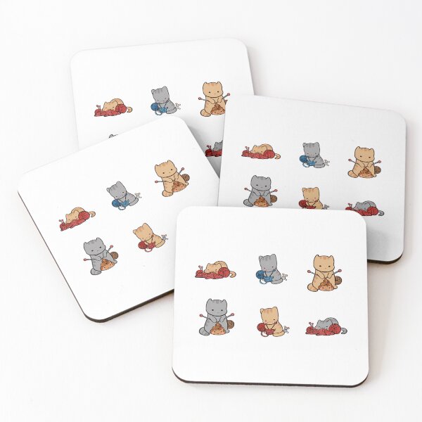 Item preview, Knit Happens Cute Knitting Cats Pack designed and sold by junglegreenb.