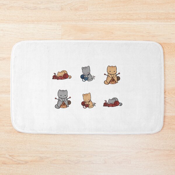 Item preview, Knit Happens Cute Knitting Cats Pack designed and sold by junglegreenb.