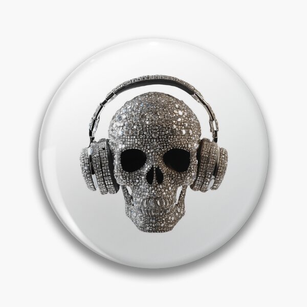 Item preview, Skull Made From Diamonds Dj-Ing With Headphones designed and sold by azoandray.