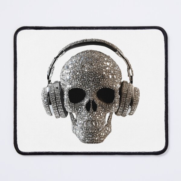 Item preview, Skull Made From Diamonds Dj-Ing With Headphones designed and sold by azoandray.