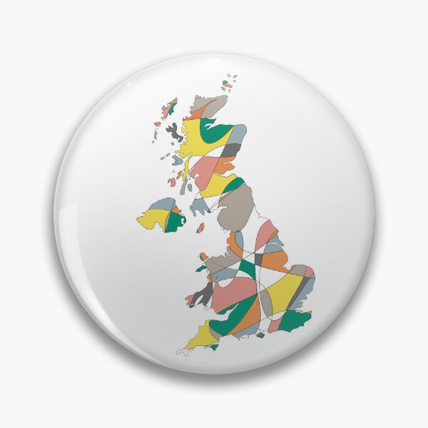 Item preview, Multicolour UK Map - Colourful Counties Line Art designed and sold by iampaulmorris.
