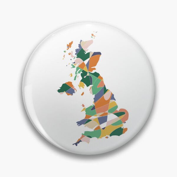 Item preview, Multicolour Shard UK Map - Colourful Counties Line Art designed and sold by iampaulmorris.