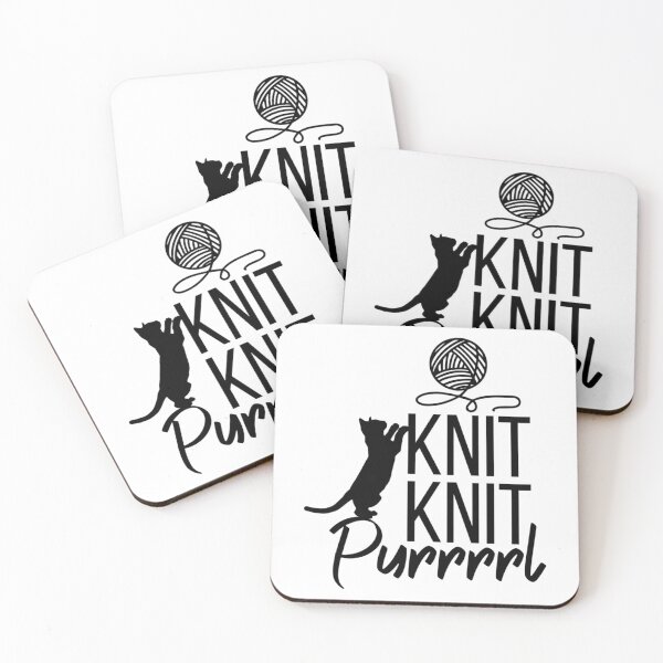 Item preview, Knit Knit Purrrl - Cats And Knitting designed and sold by junglegreenb.