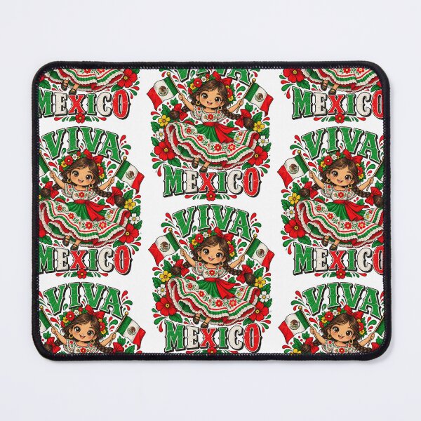 Item preview, Viva Mexico Cute Chibi Girl Traditional Mexican Culture Design designed and sold by RuthLangmoreSH.