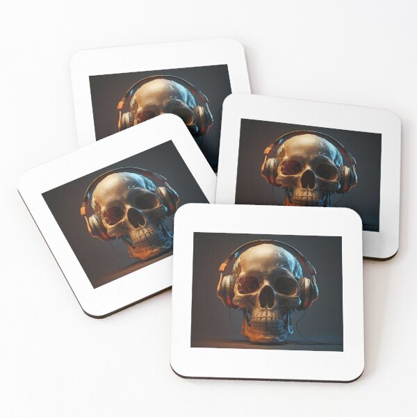 Item preview, Skull With Headphones designed and sold by azoandray.