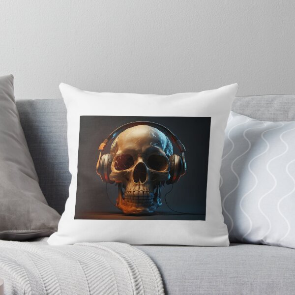Item preview, Skull With Headphones designed and sold by azoandray.