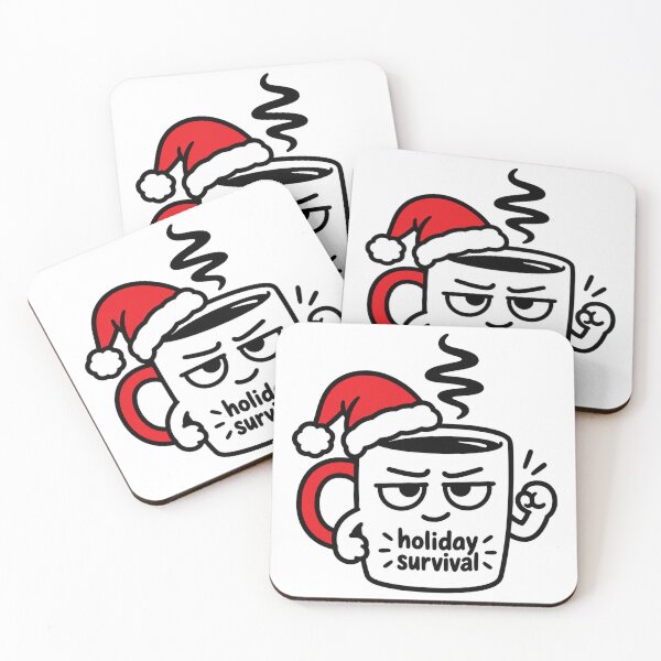 Item preview, Holiday Survival Coffee Mug in Santa Hat designed and sold by Alphakenon.