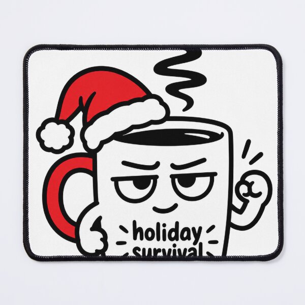 Item preview, Holiday Survival Coffee Mug in Santa Hat designed and sold by Alphakenon.