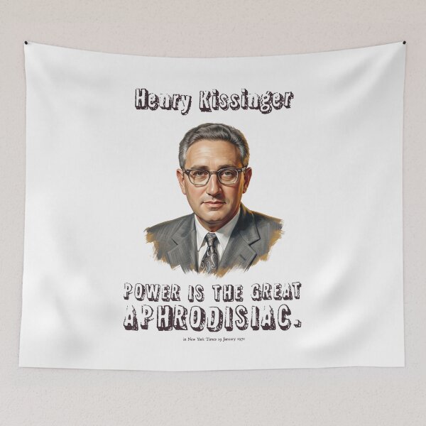 Item preview, Henry Kissinger Aphrodisiac Quote Portrait: Vintage Cold War Realpolitik Art designed and sold by FreiherrPK.