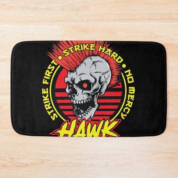 Item preview, Red Mohawk Skull Strike Hard No Mercy Hawk designed and sold by BryanFramidgh.