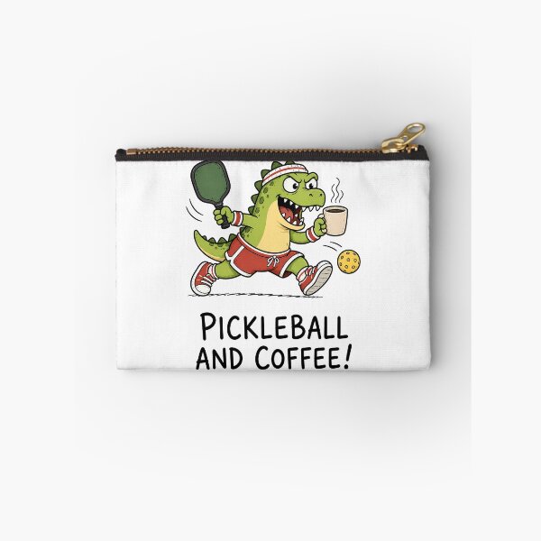 Item preview, Pickleball Coffee Dinosaur Funny Sports Cartoon designed and sold by ShirtWreck.