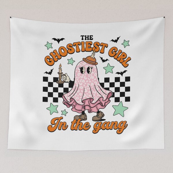 Item preview, Ghostiest Girl In The Gang Pink Halloween designed and sold by KroghDs.