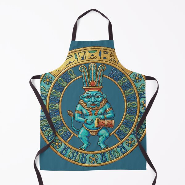 Item preview, Egyptian God Bes Amulet: Ancient Apotropaic Protector Medallion Art designed and sold by FreiherrPK.