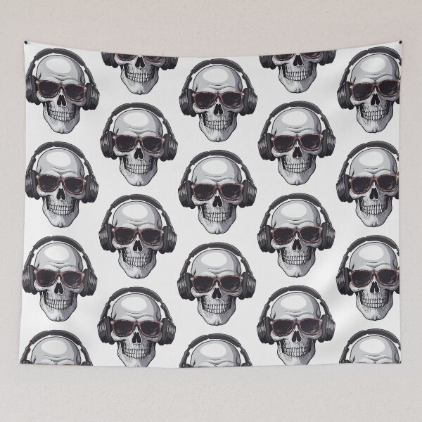 Item preview, Skull With Headphones designed and sold by azoandray.