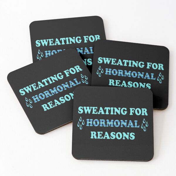Item preview, Sweating for hormonal reasons  - Menopause Humor designed and sold by Yamy Morrell Art and Design.