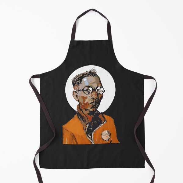 Item preview, Stylized Man Portrait with Glasses Orange Jacket Halo  designed and sold by kathrynsinor.