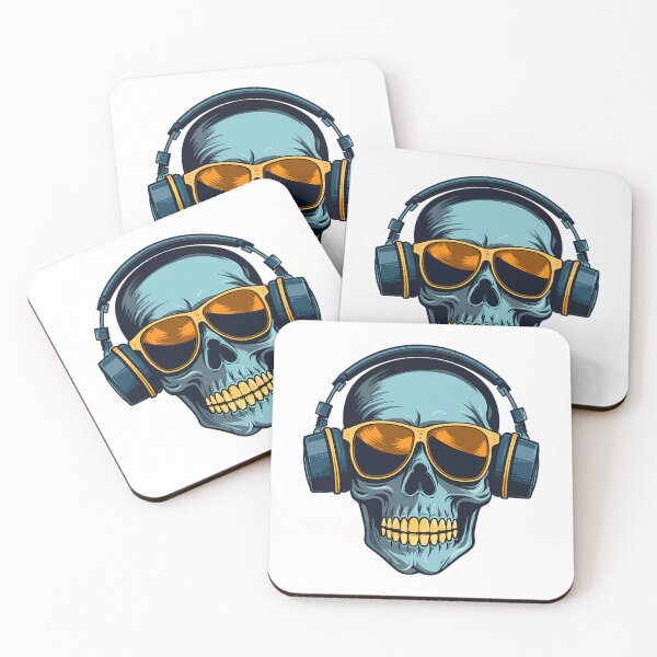 Item preview, Skull With Headphones designed and sold by azoandray.