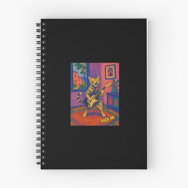 Item preview, Vibrant Cat Shredding Electric Instrument Painting designed and sold by OLIVIPAYSINGER.