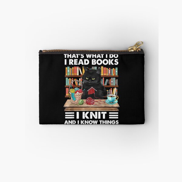 Item preview, That What I Do I Read Books I Knit - Funny Cat Knitting designed and sold by junglegreenb.