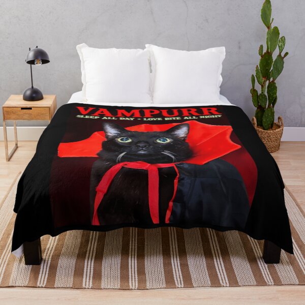 Item preview, Vampurr Cat - Sleep All Day - Love Bite All Night designed and sold by fiat-slatin-art.