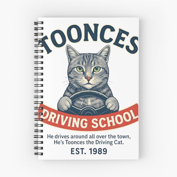 Item preview, Toonces Driving Cat School Est 1989 Retro Design designed and sold by HUTEND.
