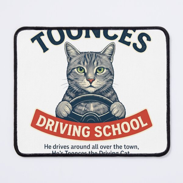 Item preview, Toonces Driving Cat School Est 1989 Retro Design designed and sold by HUTEND.