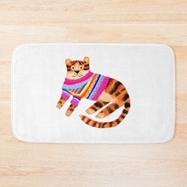 Item preview, Tiger In A Funky Knit Sweater By Tascha designed and sold by junglegreenb.