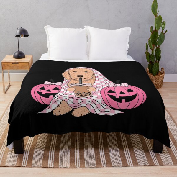 Item preview, Cute Goldendoodle Ghost Dog Pink Halloween designed and sold by KroghDs.