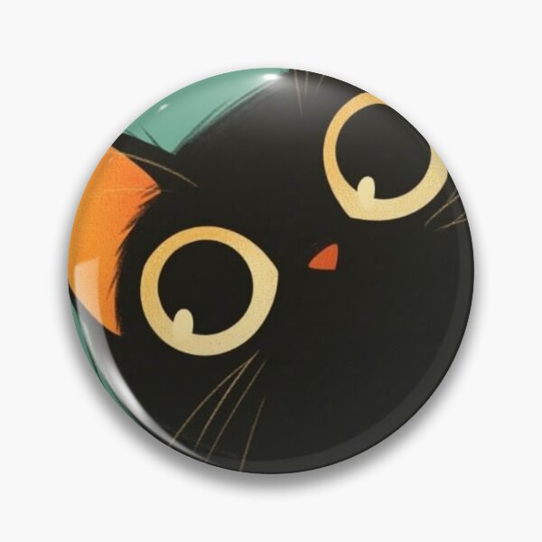 Item preview, Curious Black Cat Peeking – Cute Aesthetic Cat Art designed and sold by frantuliuss.