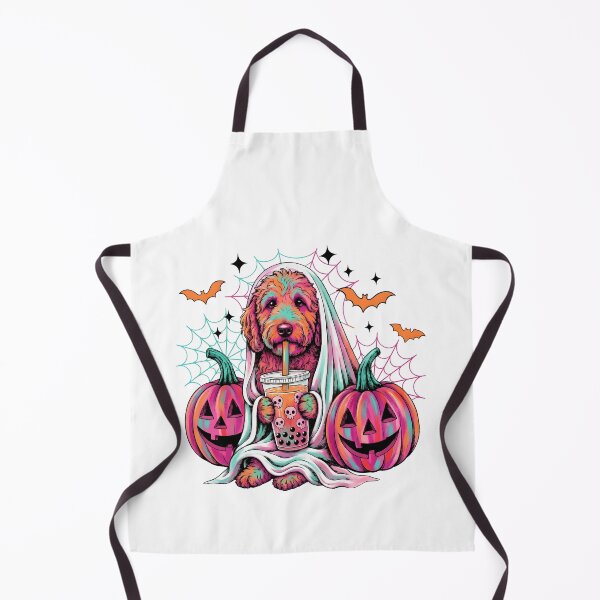 Item preview, Halloween Ghost Dog Boba Tea Goldendoodle designed and sold by KroghDs.