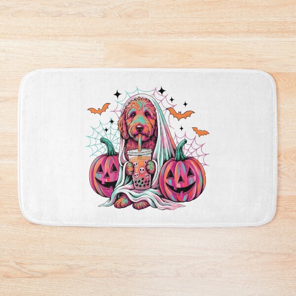 Item preview, Halloween Ghost Dog Boba Tea Goldendoodle designed and sold by KroghDs.