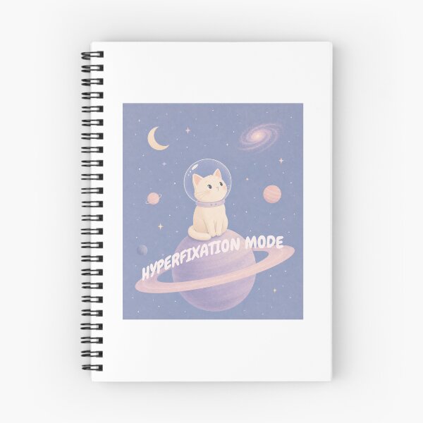 Item preview, ADHD Hyperfixation Mode Space Cat designed and sold by lenalenspod.