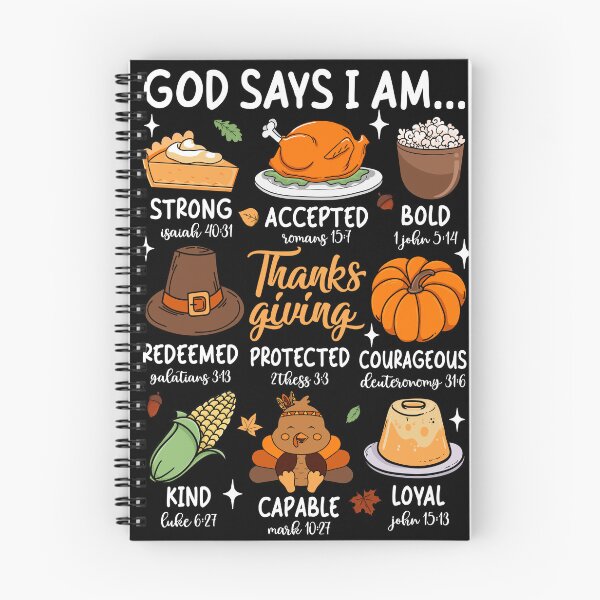 Item preview, God Says I Am Christian Thanksgiving Bible Verse Design designed and sold by varin-studio.
