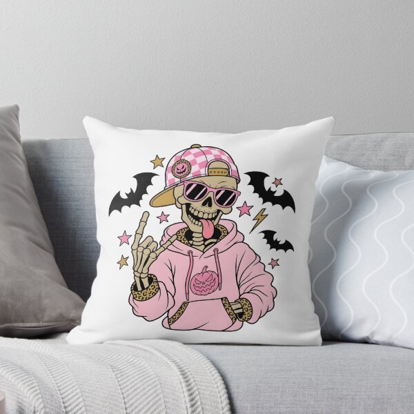 Item preview, Pink Skeleton Halloween Skater Girls designed and sold by KroghDs.