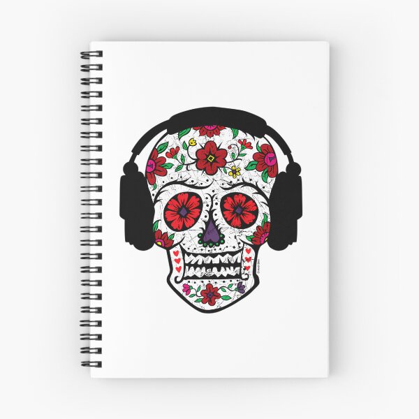 Item preview, Sugar Skull With Headphones designed and sold by azoandray.