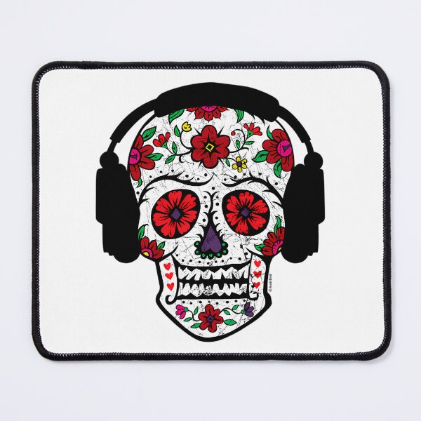 Item preview, Sugar Skull With Headphones designed and sold by azoandray.