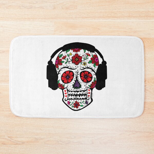 Item preview, Sugar Skull With Headphones designed and sold by azoandray.