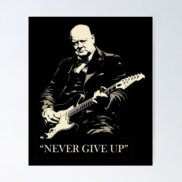 Item preview, Churchill Rocker Guitar Stencil Worn Look designed and sold by OLIVIPAYSINGER.
