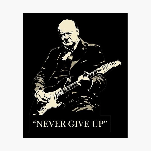 Item preview, Churchill Rocker Guitar Stencil Worn Look designed and sold by OLIVIPAYSINGER.