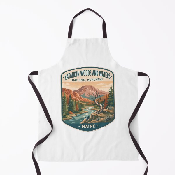 Item preview, Katahdin Woods and Waters Maine Vintage Mountain Hiking Souvenir designed and sold by LittleArij.