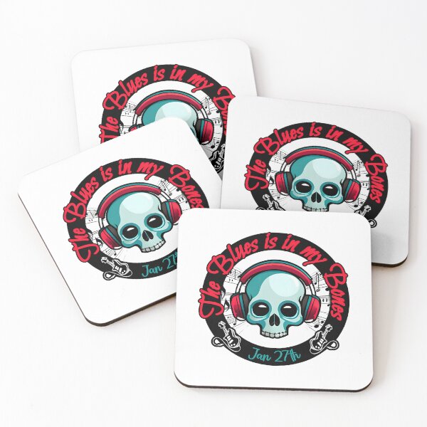 Item preview, The Blues Is In My Bones  Blue Skull designed and sold by azoandray.