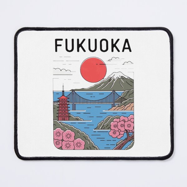 Item preview, Fukuoka Japan Cityscape Travel Art designed and sold by IlanaLoudin.