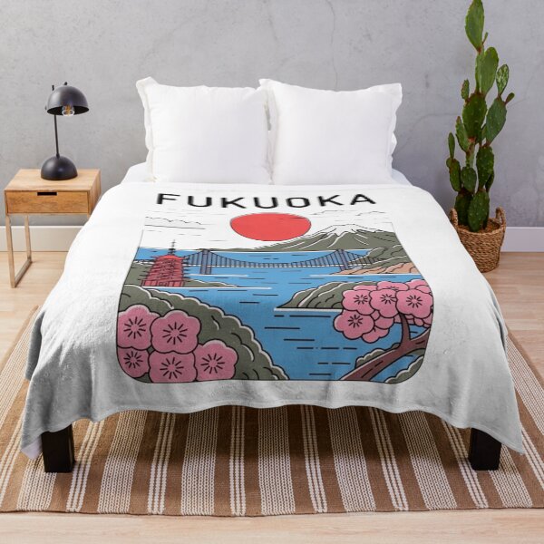 Item preview, Fukuoka Japan Cityscape Travel Art designed and sold by IlanaLoudin.