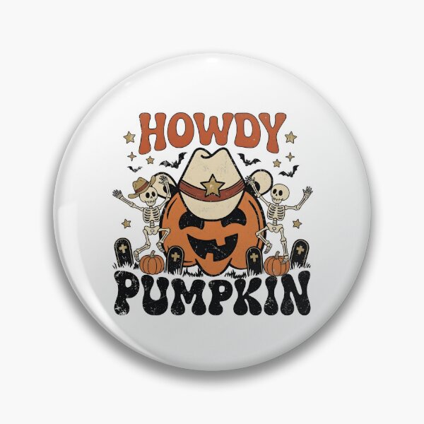 Item preview, Western Halloween Howdy Cowboy Pumpkin Skeleton designed and sold by KroghDs.