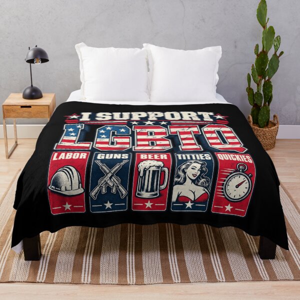 Item preview, I Support Labor Guns Beer And More Retro USA Style Design designed and sold by TheHellIWontSh.