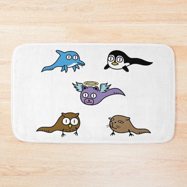 Item preview, Cute Obake Monster Collection – Funny Ghost Dolphin Penguin Angel Bear Owl and Capybara Gift for Animal Lovers designed and sold by Wurstlady.