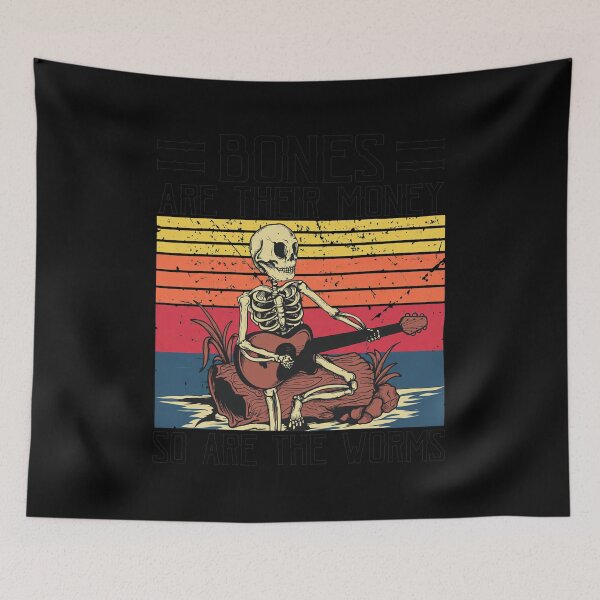 Item preview, Skeleton Musician  Sunset Bones Worms Phrase designed and sold by OLIVIPAYSINGER.