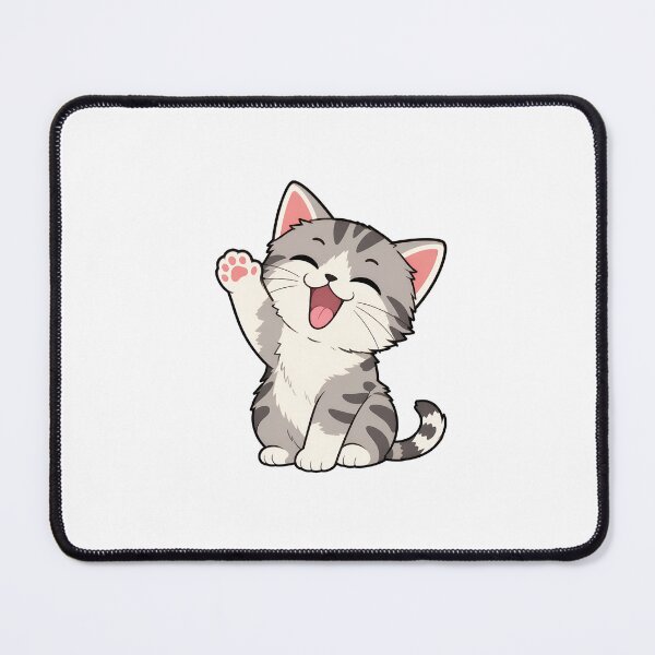 Item preview, Happy Grinning Kitten Cartoon Art designed and sold by OlyvieArt.
